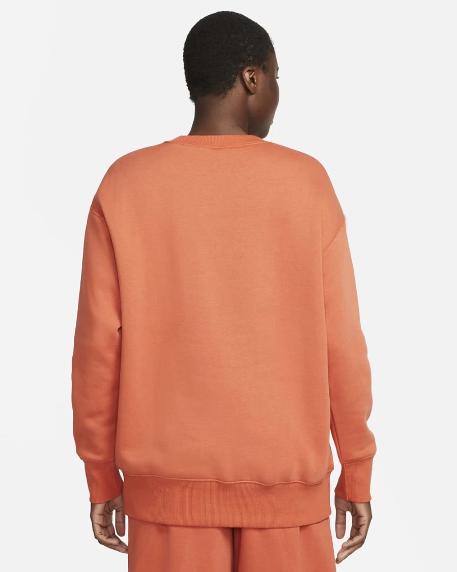 Nike Women's Mantra Orange/Sail Oversized Phoenix Fleece Crewneck Sweatshirt - Sportswear Comfort