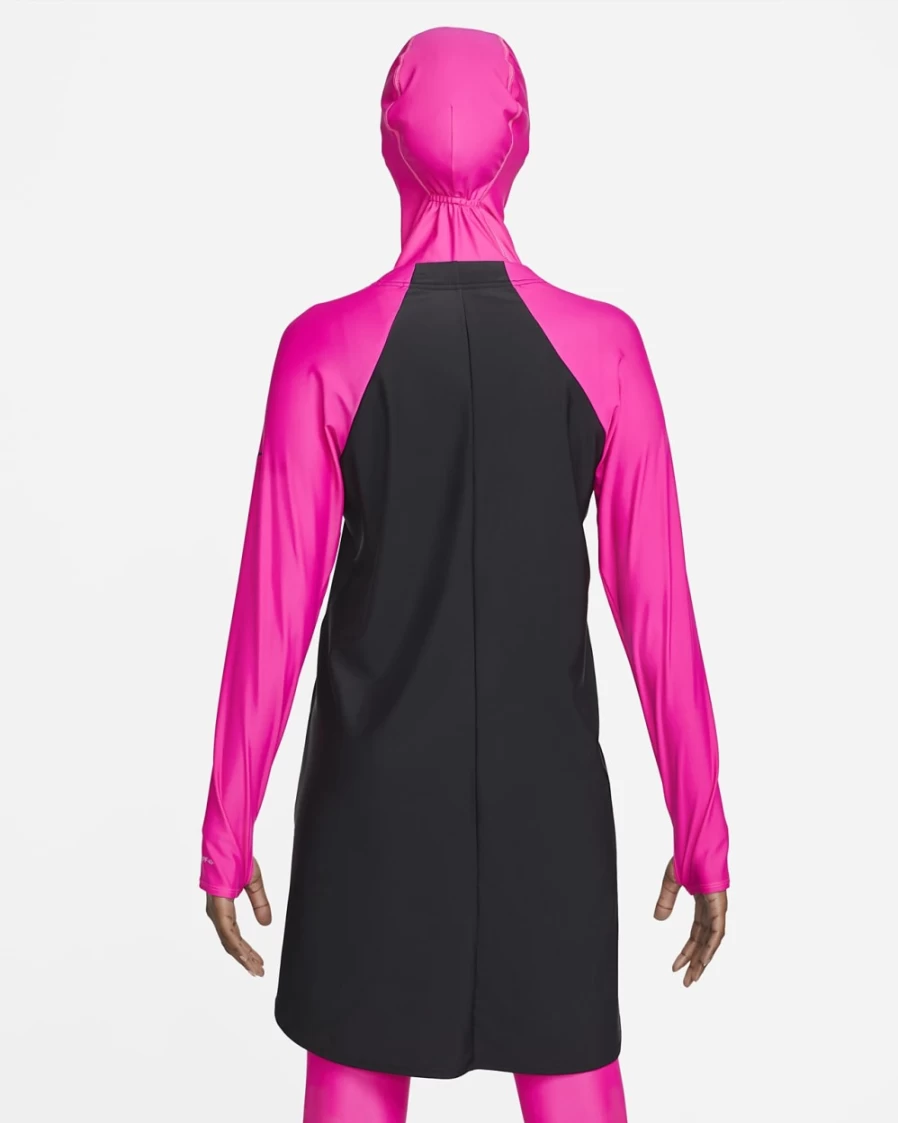 Nike Pink Prime Victory Colorblock Women's Full-Coverage Swim Tunic Top