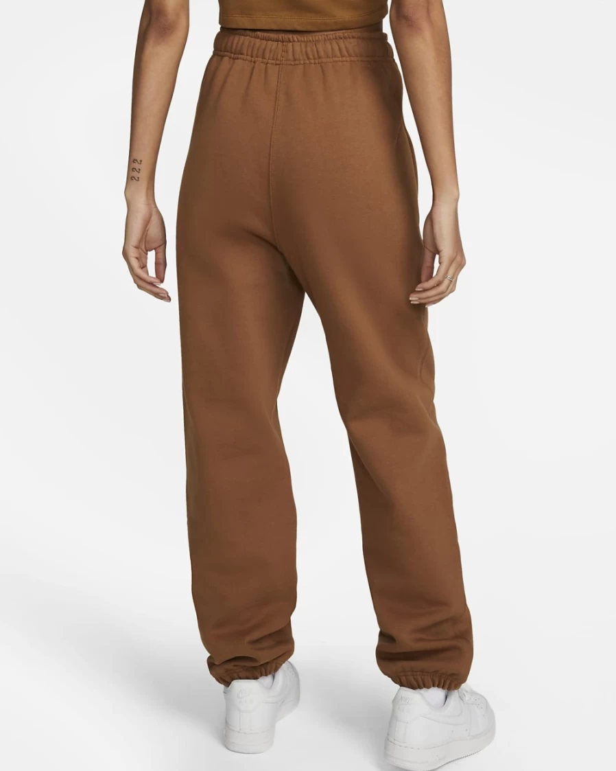 Nike Solo Swoosh Women's Fleece Pants - Ale Brown/White Comfort Fit Casual Lounge