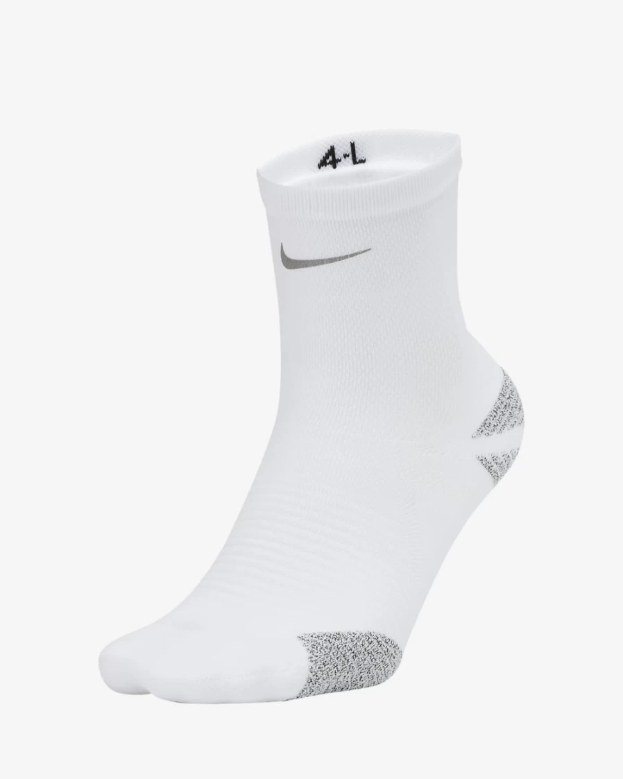 Nike Unisex White Racing Ankle Socks for Men & Women - Lightweight Performance Athletic Socks