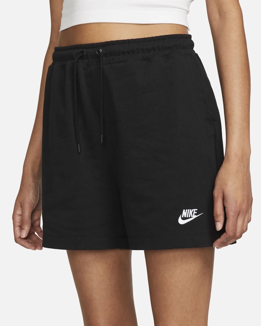 Nike Women's Black/White Sportswear Jersey Shorts - Athletic Comfort & Style
