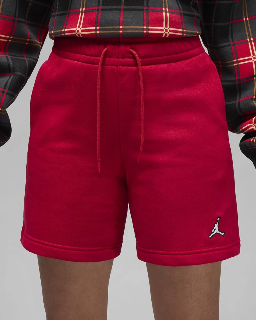 Nike Jordan Brooklyn Fleece Women's Shorts in Gym Red - Comfortable Athletic Shorts for Women