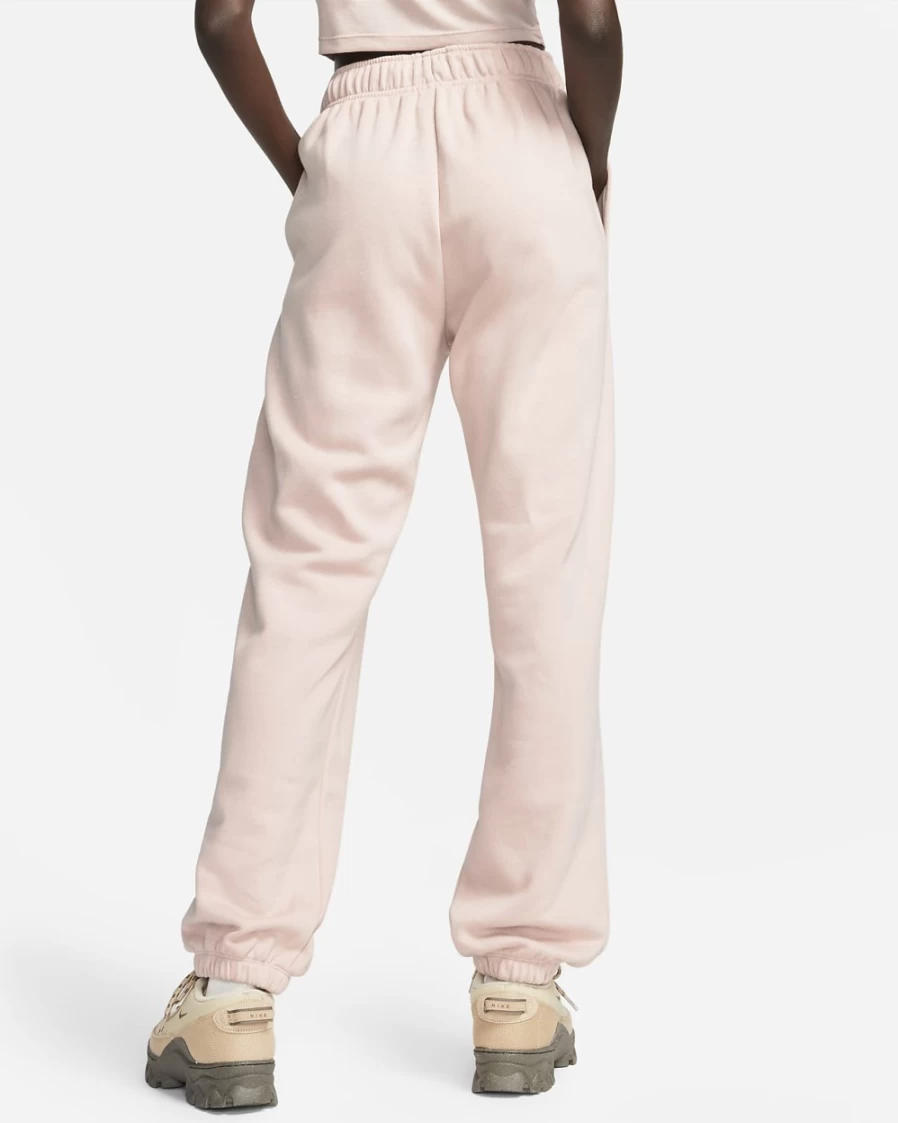Nike Women's Pink Oxford/White Club Fleece Oversized Mid-Rise Sweatpants | Sportswear
