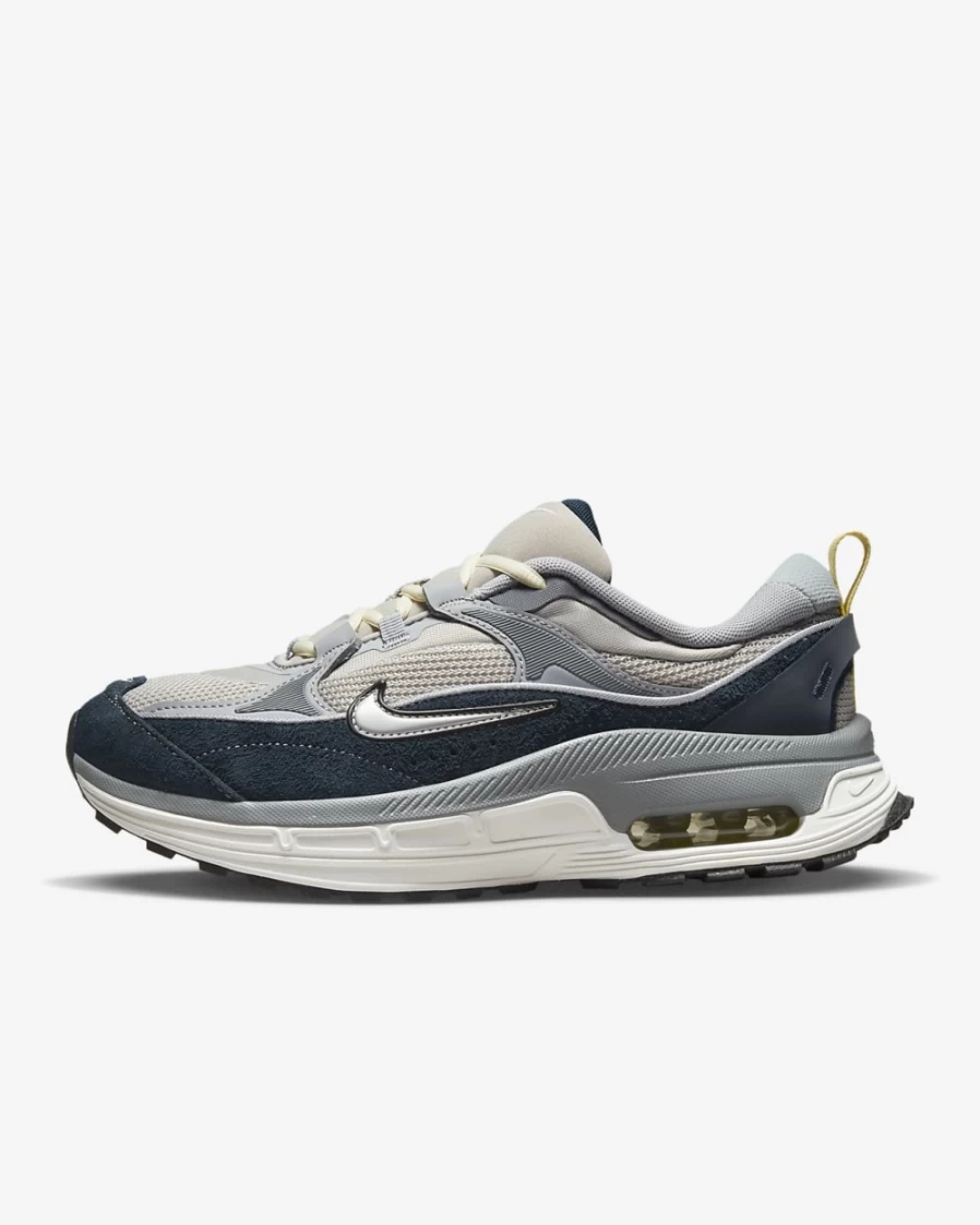 Nike Air Max Bliss Women's Light Iron Ore/Cool Grey/Armory Navy/Metallic Silver Running Shoes