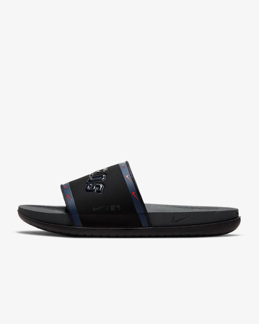 Nike Offcourt Slide MLB Houston Astros Men's & Women's Sandals Black Midnight Navy Team Orange Anthracite