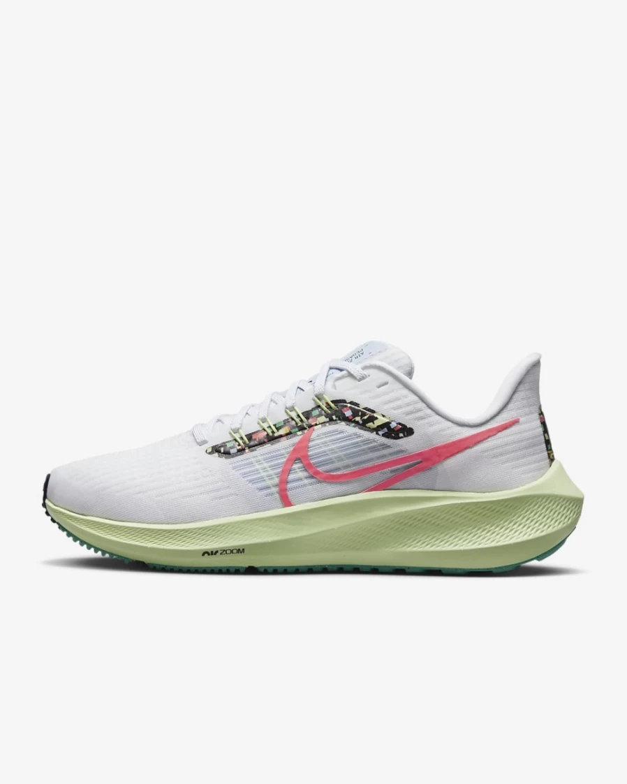 Nike Pegasus 39 Women's Road Running Shoes - White/Cobalt Bliss/Spring Green/Hot Punch