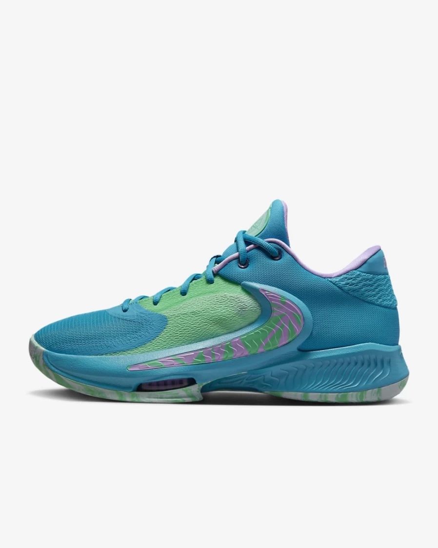 Nike Zoom Freak 4 "Birthstone" Basketball Shoes for Men & Women - Laser Blue/Light Menta/Glacier Blue/Lilac