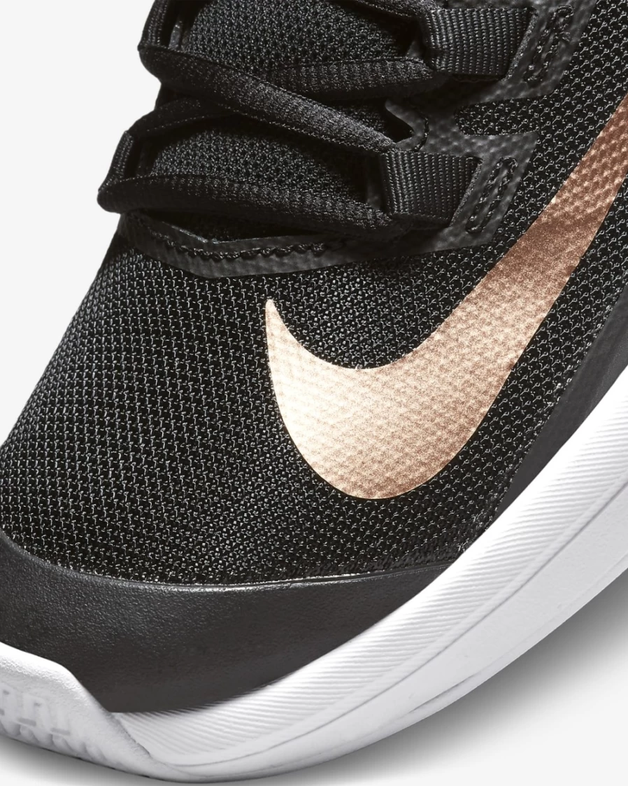 NikeCourt Vapor Lite Women's Tennis Shoes - Black/White/Metallic Red Bronze for Hard Court Performance