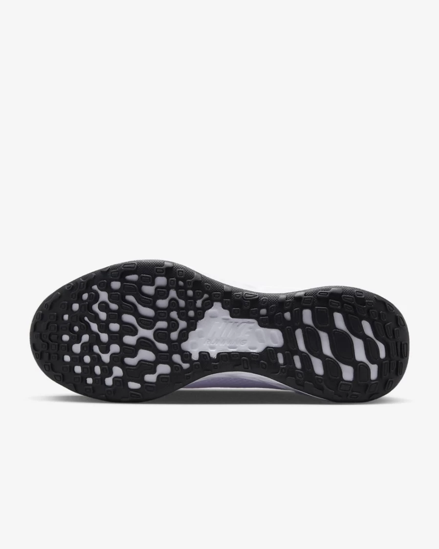 Nike Revolution 6 FlyEase Next Nature Women's Road Running Shoes - White/Fossil Stone/Black/Pink Spell, Easy On/Off Design