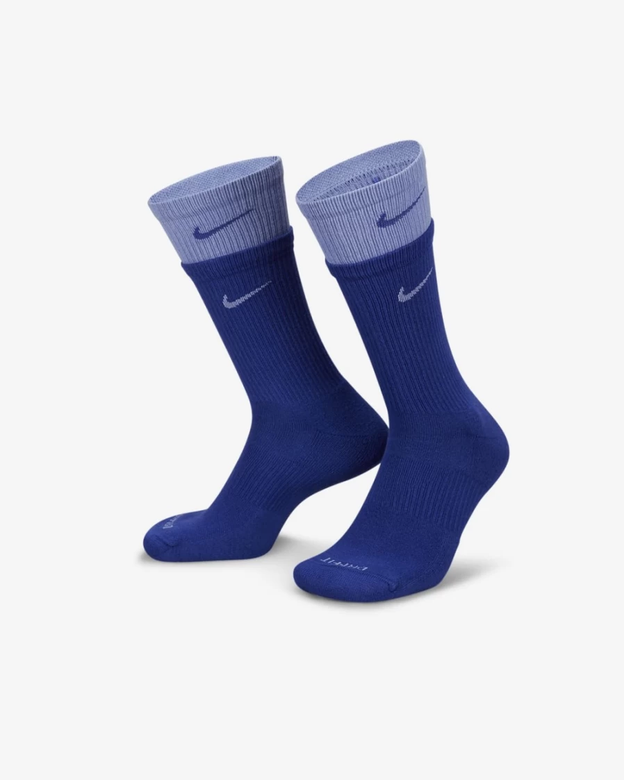Nike Everyday Plus Cushioned Crew Socks for Men & Women - Lapis/Light Thistle Athletic Training Socks