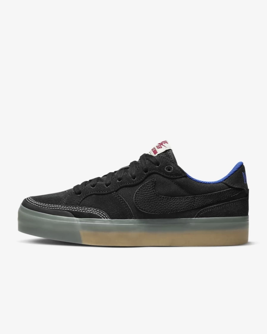 Nike SB Zoom Pogo Plus Premium Skate Shoes for Women - Black/Hyper Royal/Gum Light Brown Skateboarding Sneakers