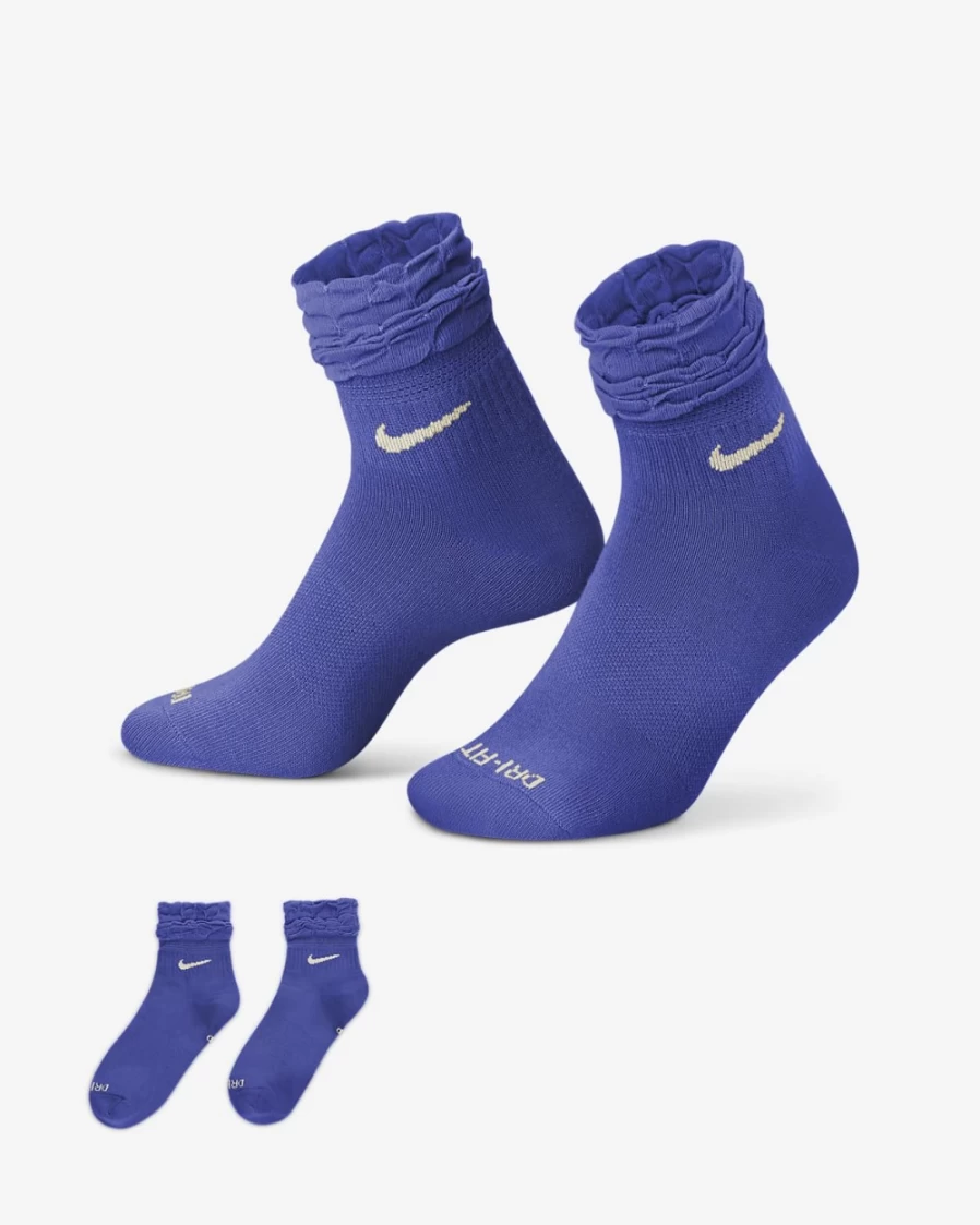 Nike Women's Lapis/Coconut Milk Everyday Training Ankle Socks - Lightweight Comfort for Workouts