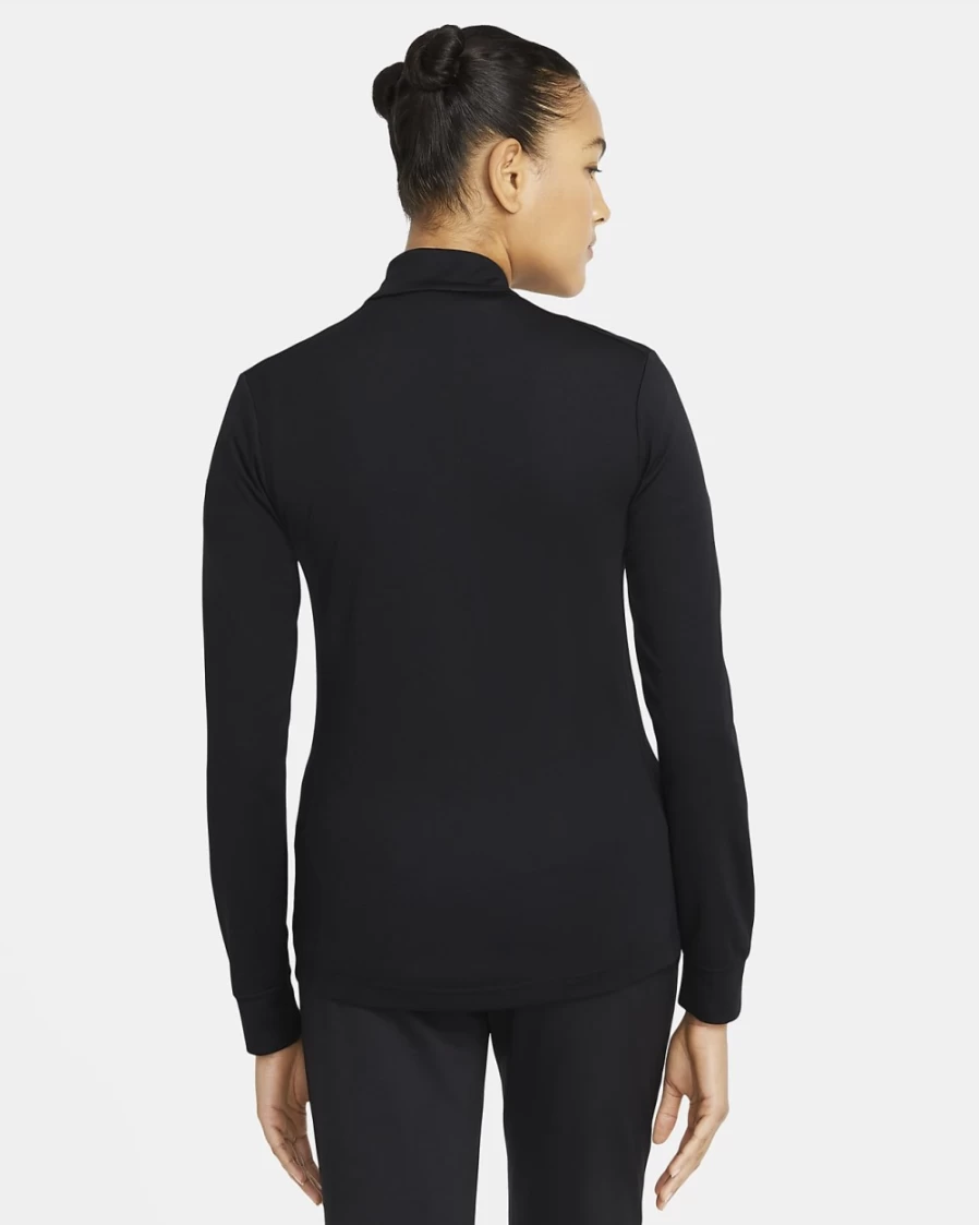 Nike Dri-FIT UV Victory Women's Black/White Full-Zip Golf Top with Moisture-Wicking Technology