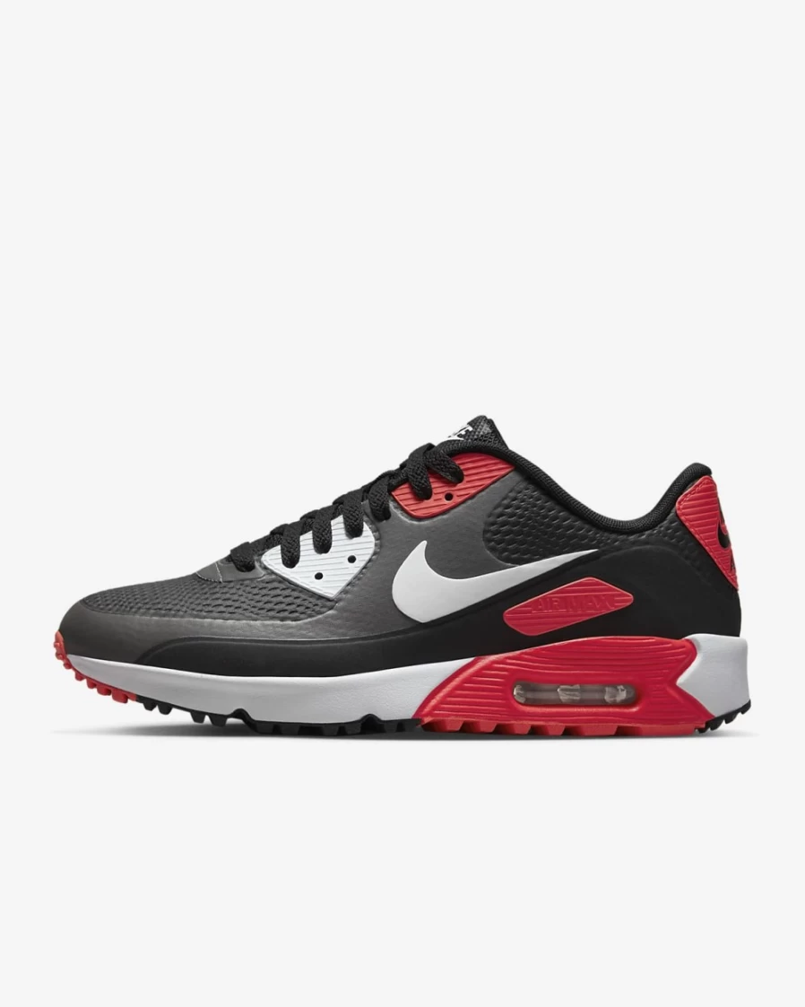 Nike Air Max 90 G Golf Shoes for Men & Women - Iron Grey/Black/Infrared 23/White