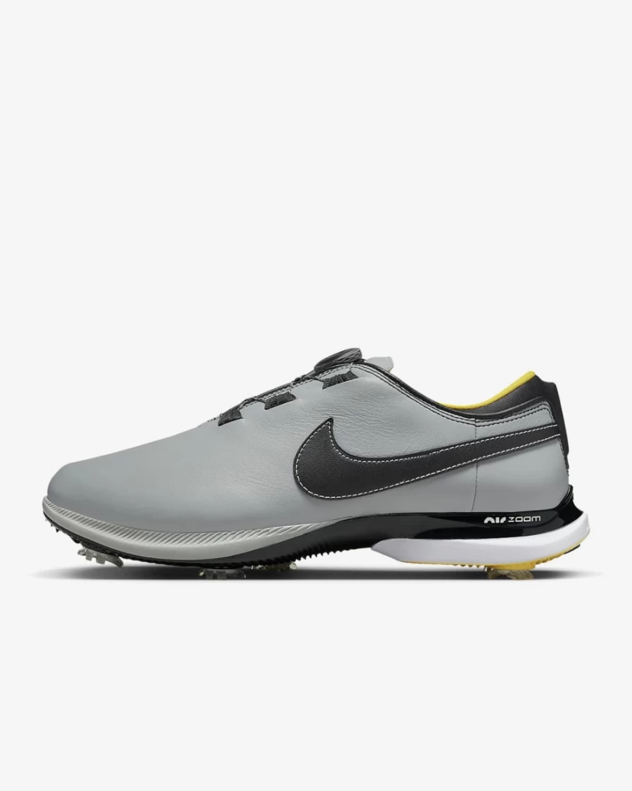 Nike Air Zoom Victory Tour 2 Boa Golf Shoes for Men & Women - Light Smoke Grey/White/Tour Yellow/Black (Wide Width)