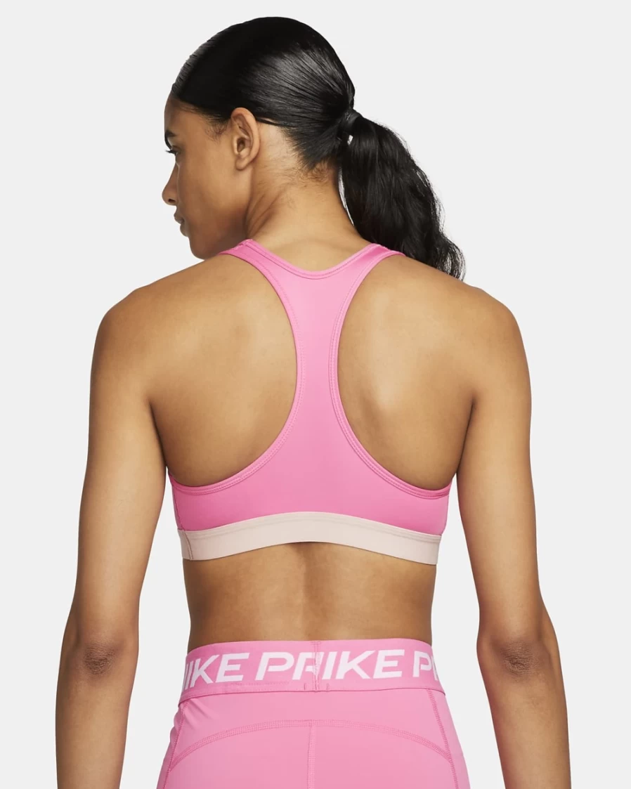 Nike Swoosh Medium-Support Non-Padded Sports Bra for Women - Pinksicle/Pink Oxford Color Options