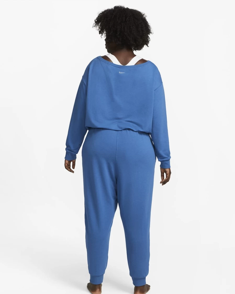 Nike Dri-FIT Women's Plus Size Yoga Jumpsuit - Dark Marina Blue