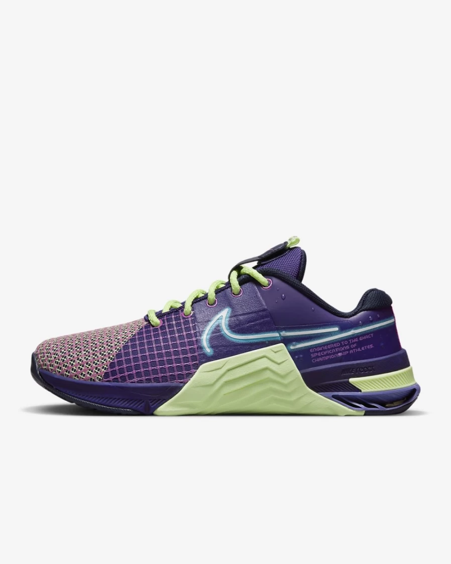 Nike Metcon 8 AMP Women's Training Shoes - Deep Purple/Barely Volt/Blackened Blue/Baltic Blue
