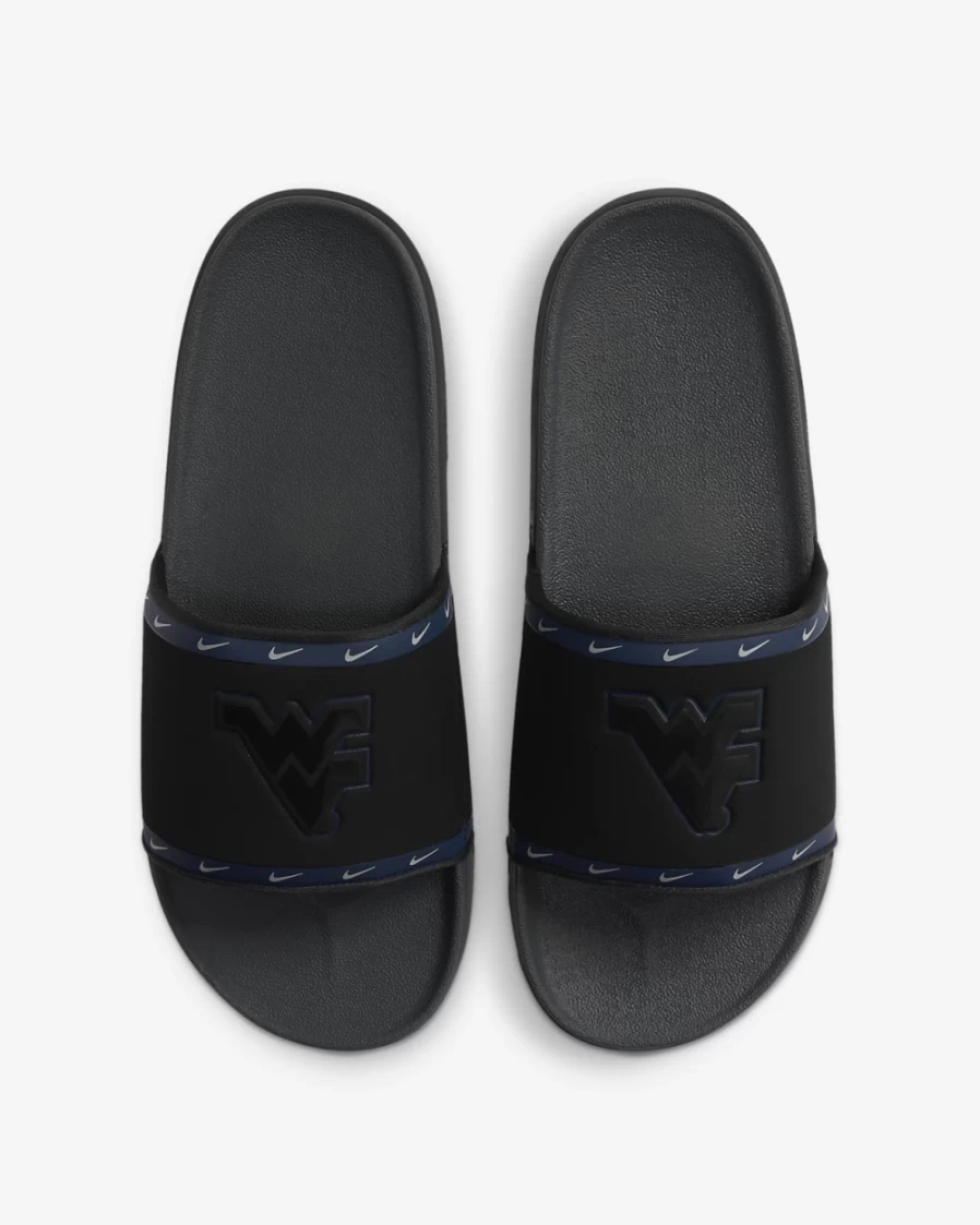 Nike Offcourt Slide (West Virginia) - Men's & Women's Black/College Navy/University Gold/Anthracite Sandals