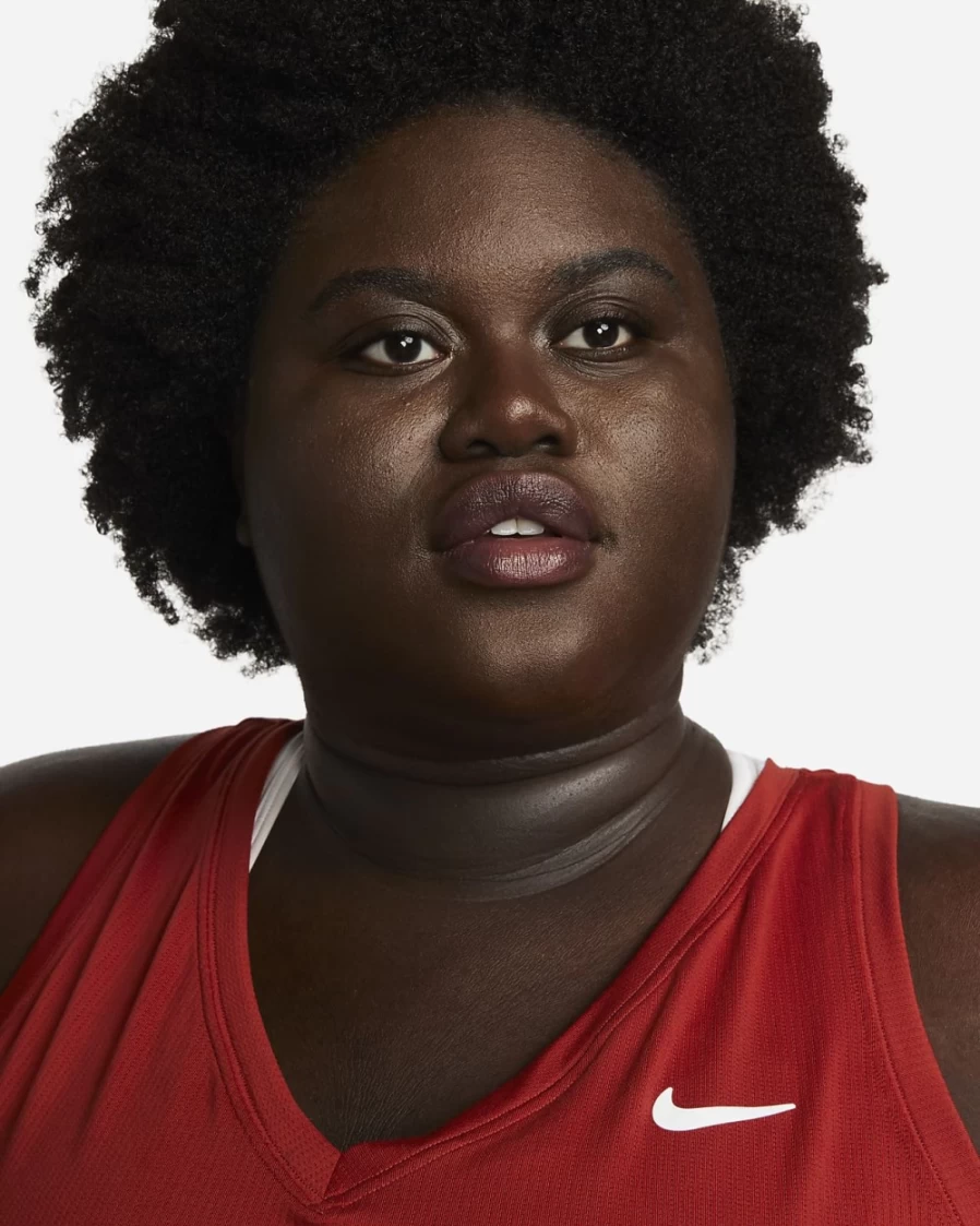 NikeCourt Victory Plus Size Women's Tennis Tank Top - Cinnabar & White