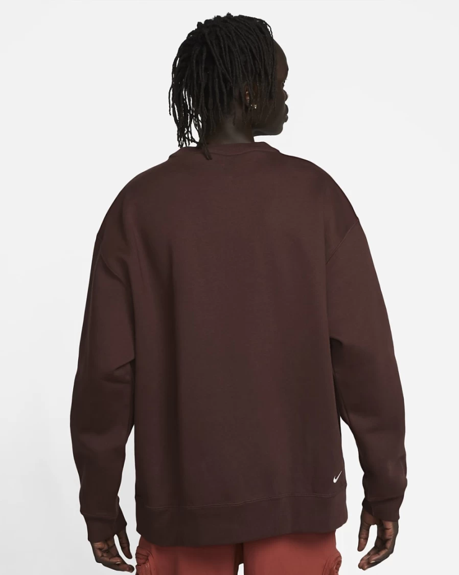 Nike ACG Therma-FIT Fleece Crew for Men & Women - Earth/Black/Summit White Winter Pullover