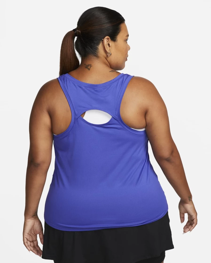 NikeCourt Victory Plus Size Women's Tennis Tank Top - Lapis & White