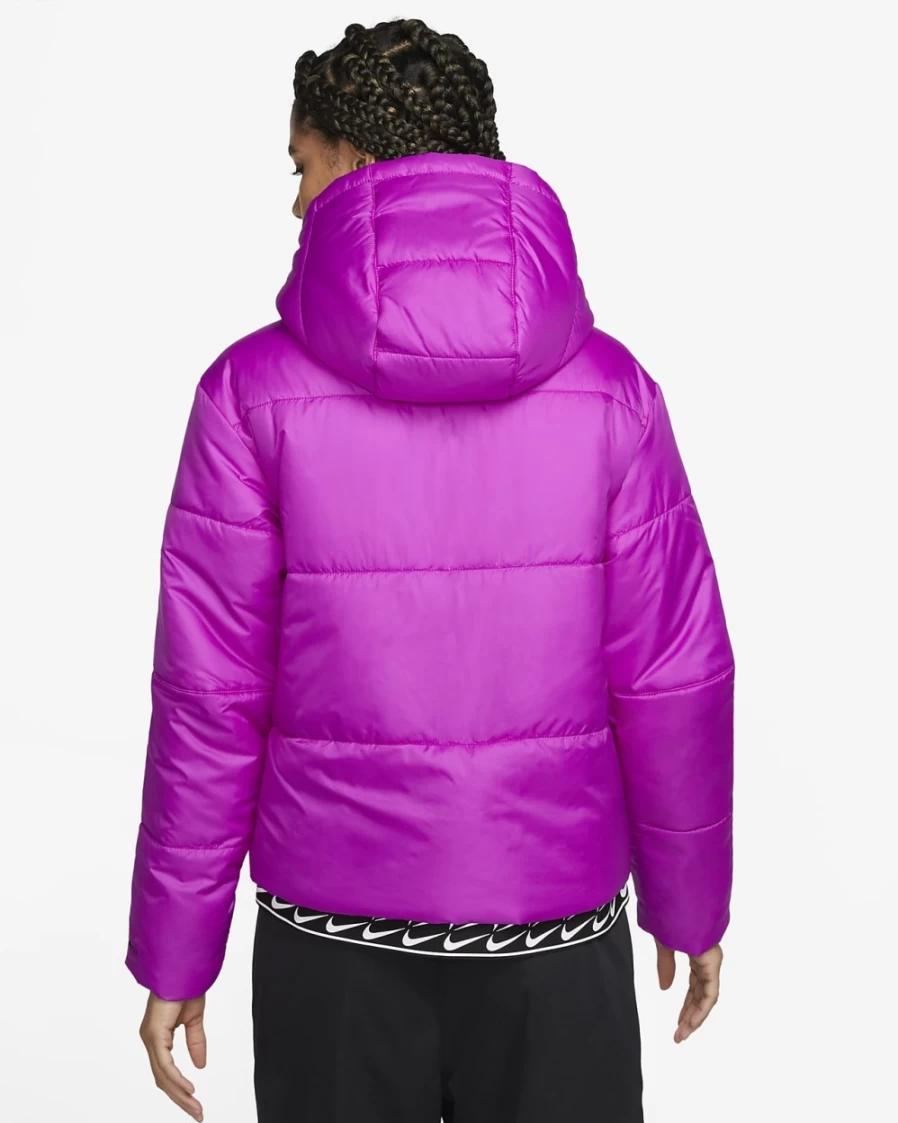 Nike Therma-FIT Repel Women's Water-Resistant Jacket in Vivid Purple, Black & White | Sportswear Running Coat