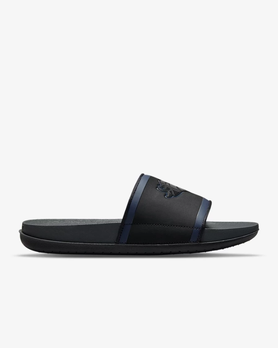 Nike Offcourt NFL Denver Broncos Slide Sandals for Men & Women - Black, Brilliant Orange, College Navy, Anthracite
