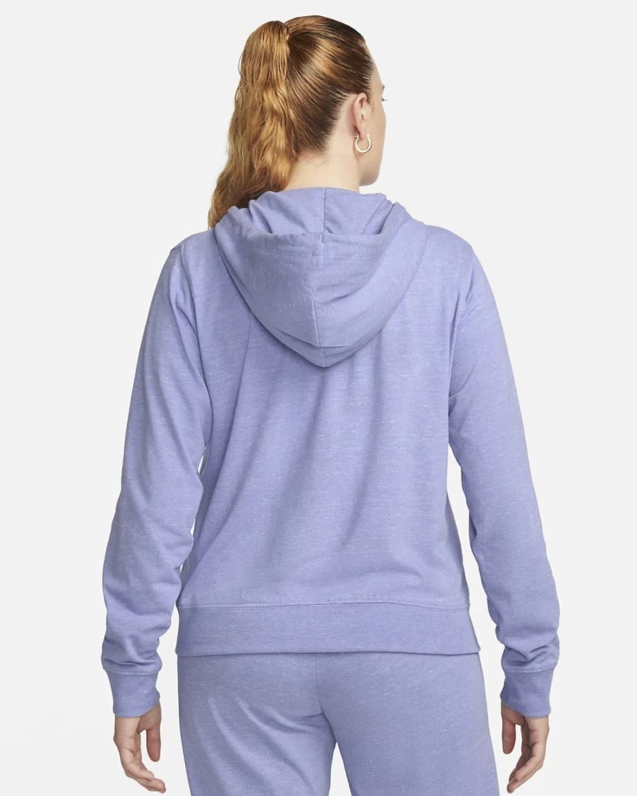 Nike Women's Light Thistle/White Vintage Full-Zip Gym Hoodie - Sportswear Pullover