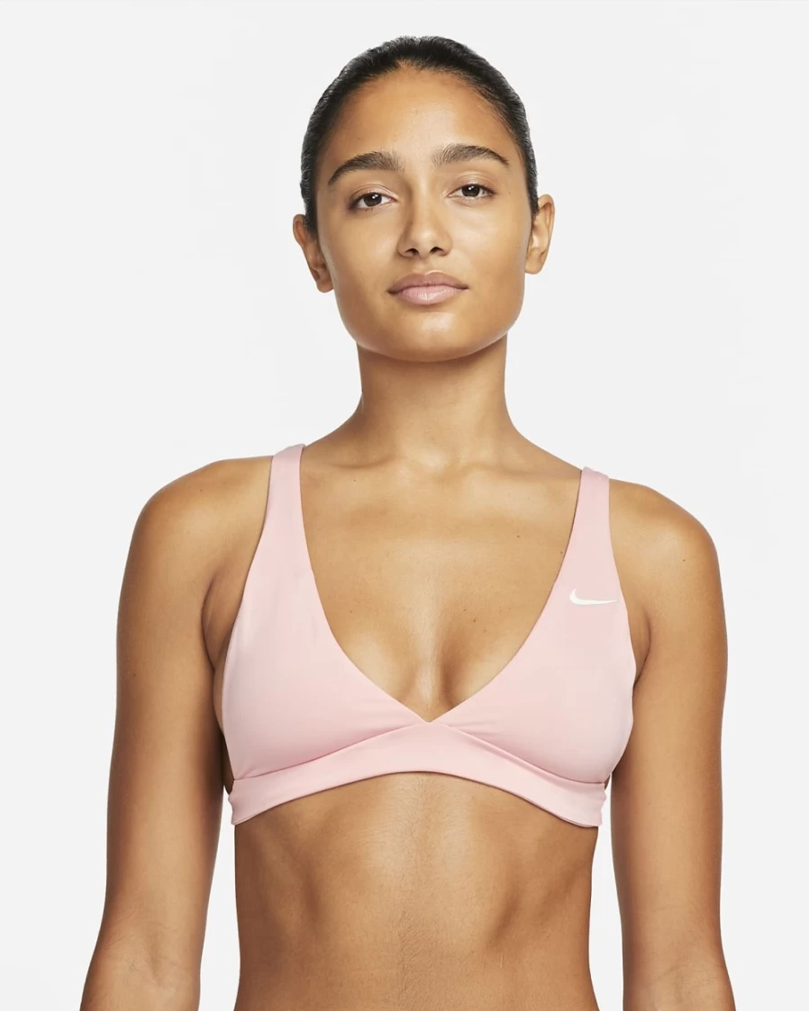 Nike Women's Essential Bralette Bikini Top - Bleached Coral
