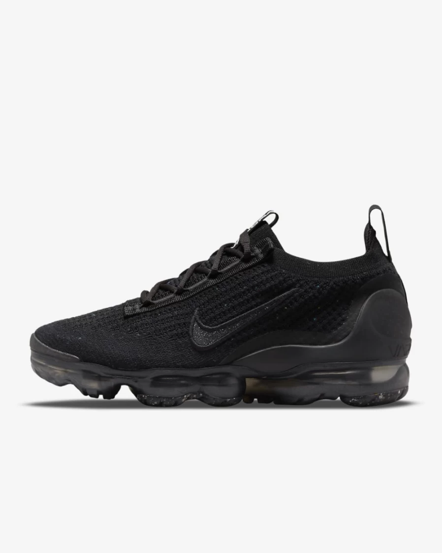 Nike Air VaporMax 2021 Flyknit Women's Running Shoes - Black/Metallic Silver