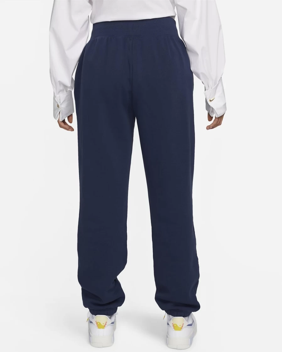Nike Women's High-Waisted Oversized Sweatpants in Midnight Navy/Sail - Comfortable Athletic Joggers