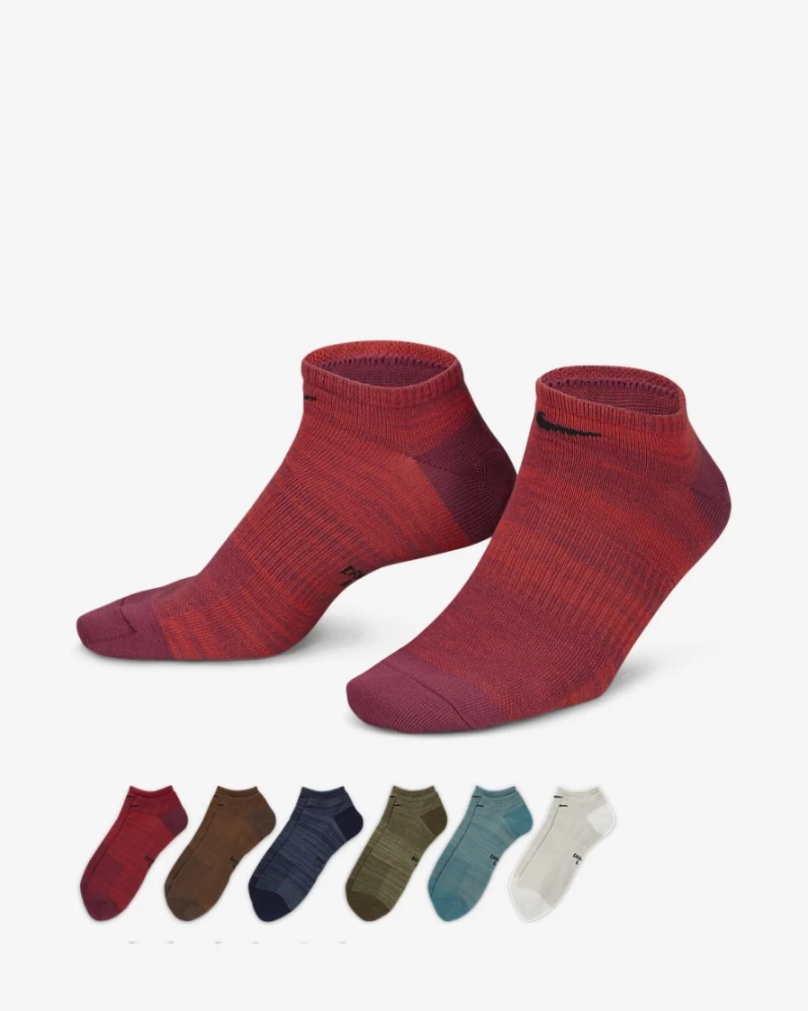 Nike Women's Multi-Color No-Show Lightweight Training Socks 6-Pack