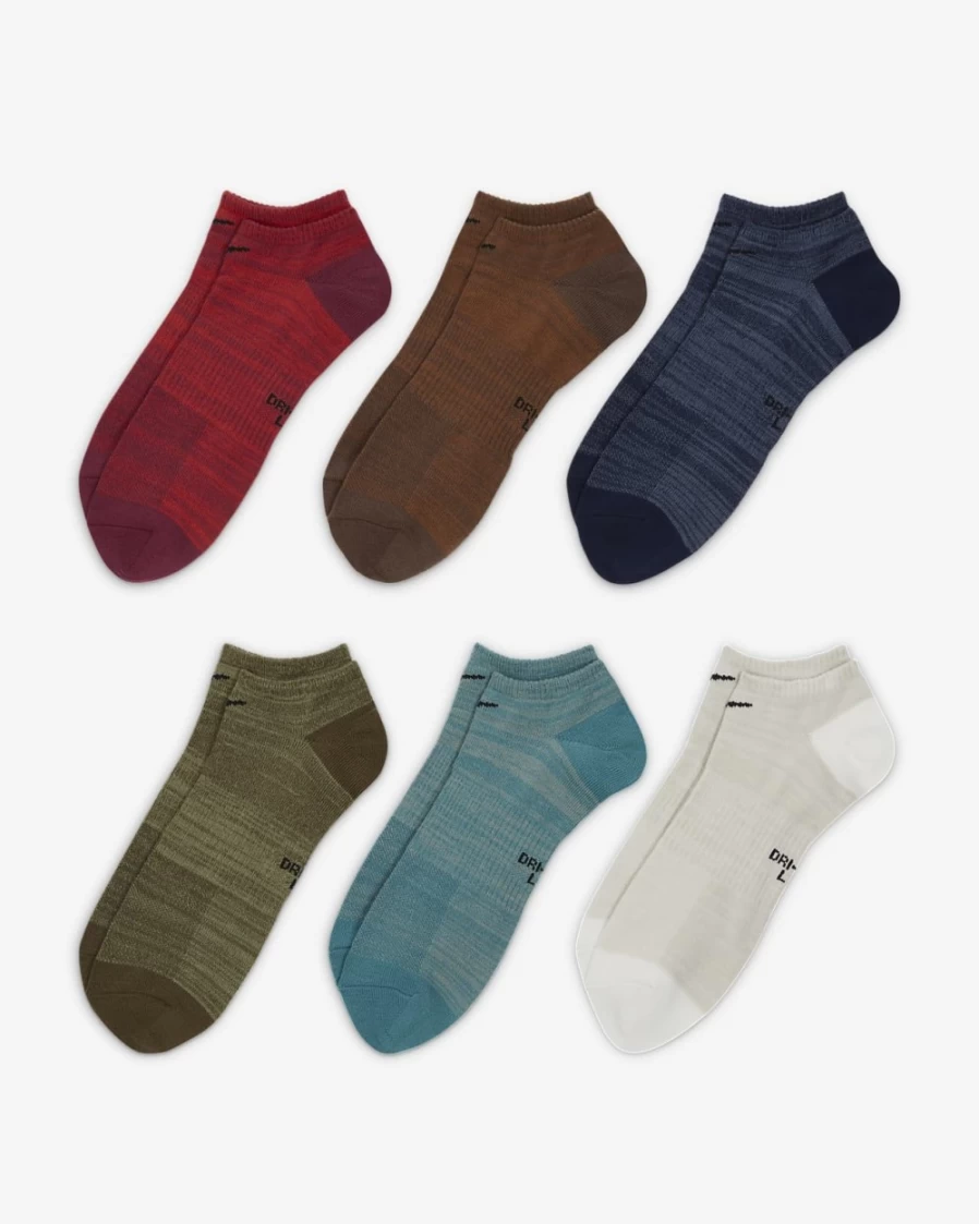 Nike Women's Multi-Color No-Show Lightweight Training Socks 6-Pack