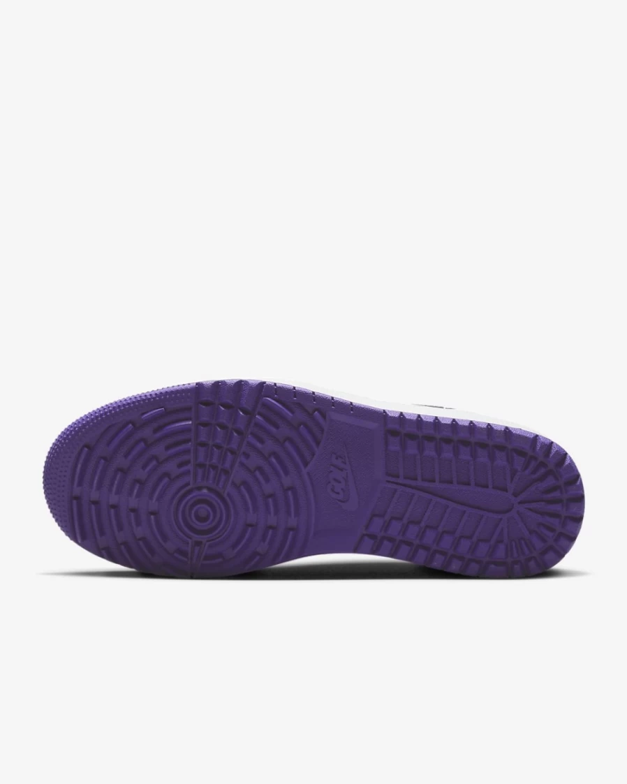 Nike Air Jordan 1 Low G Golf Shoes for Men & Women - White/Court Purple/University Red/Black