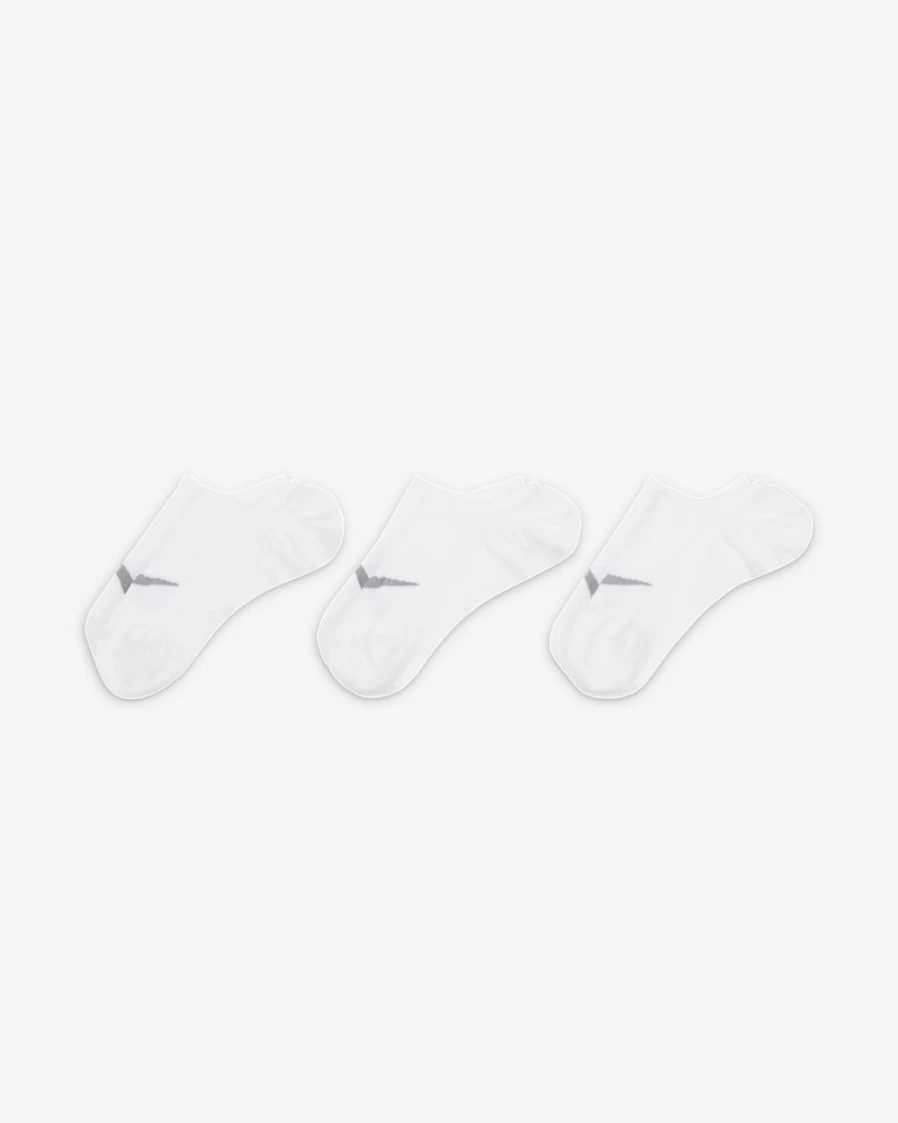 Nike Women's Everyday Plus Lightweight Training Socks - 3 Pairs (White/Wolf Grey)