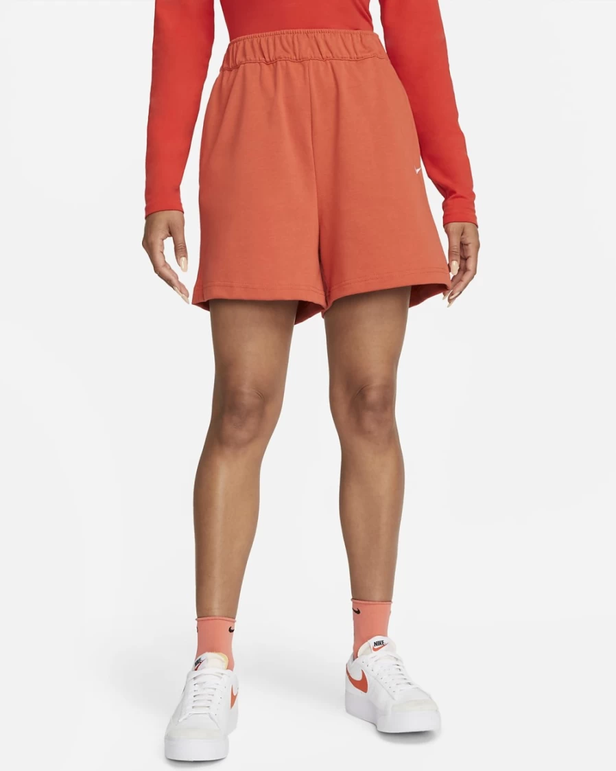 Nike Women's Mantra Orange/White Sportswear Jersey Shorts – Athletic Comfort & Style