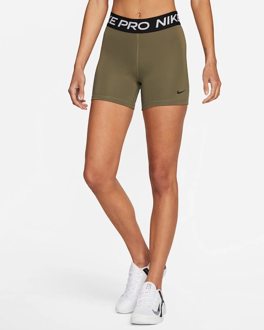 Nike Pro 365 Women's 5" Shorts - Medium Olive/Black/Black Training Shorts for Women