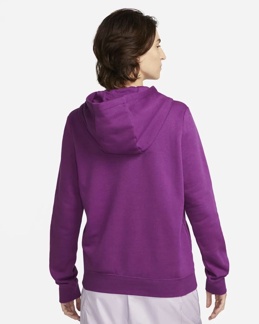 Nike Women's Viotech & White Club Fleece Pullover Hoodie - Sportswear Comfort & Style