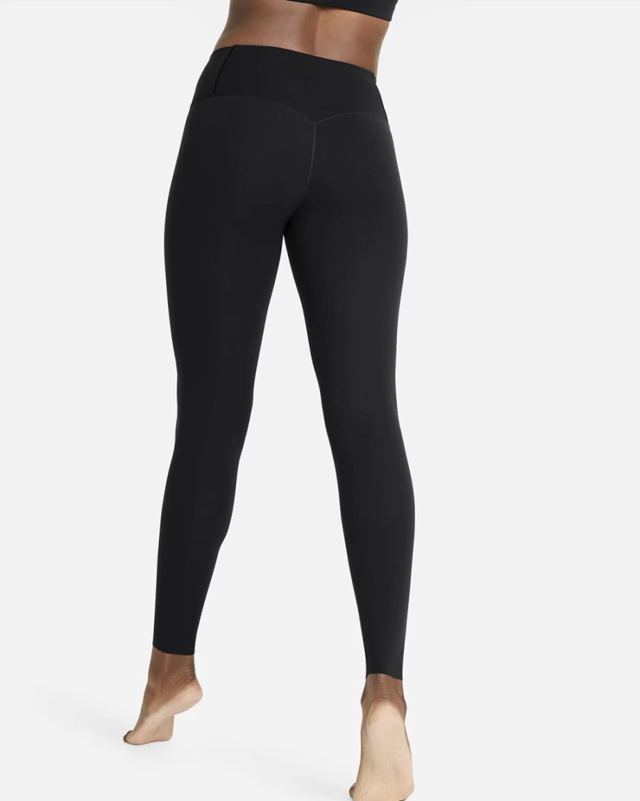 Nike Zenvy Women's Black Gentle-Support Mid-Rise Full-Length Leggings