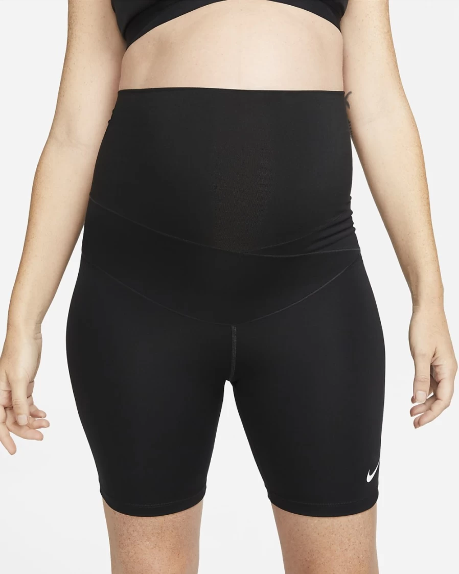 Nike Women's Maternity 7" Biker Shorts - Black/White