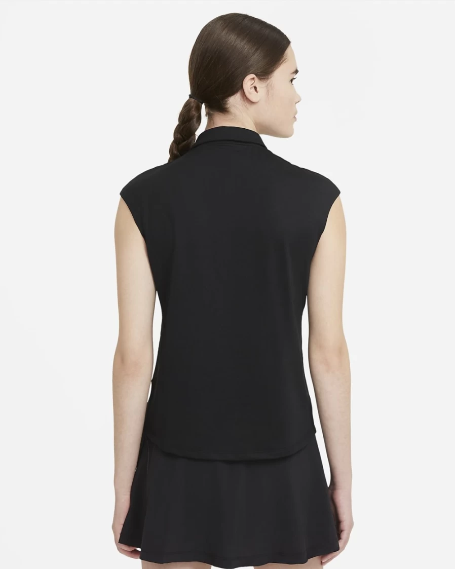 NikeCourt Victory Women's Tennis Polo Shirt - Black & White Performance Top