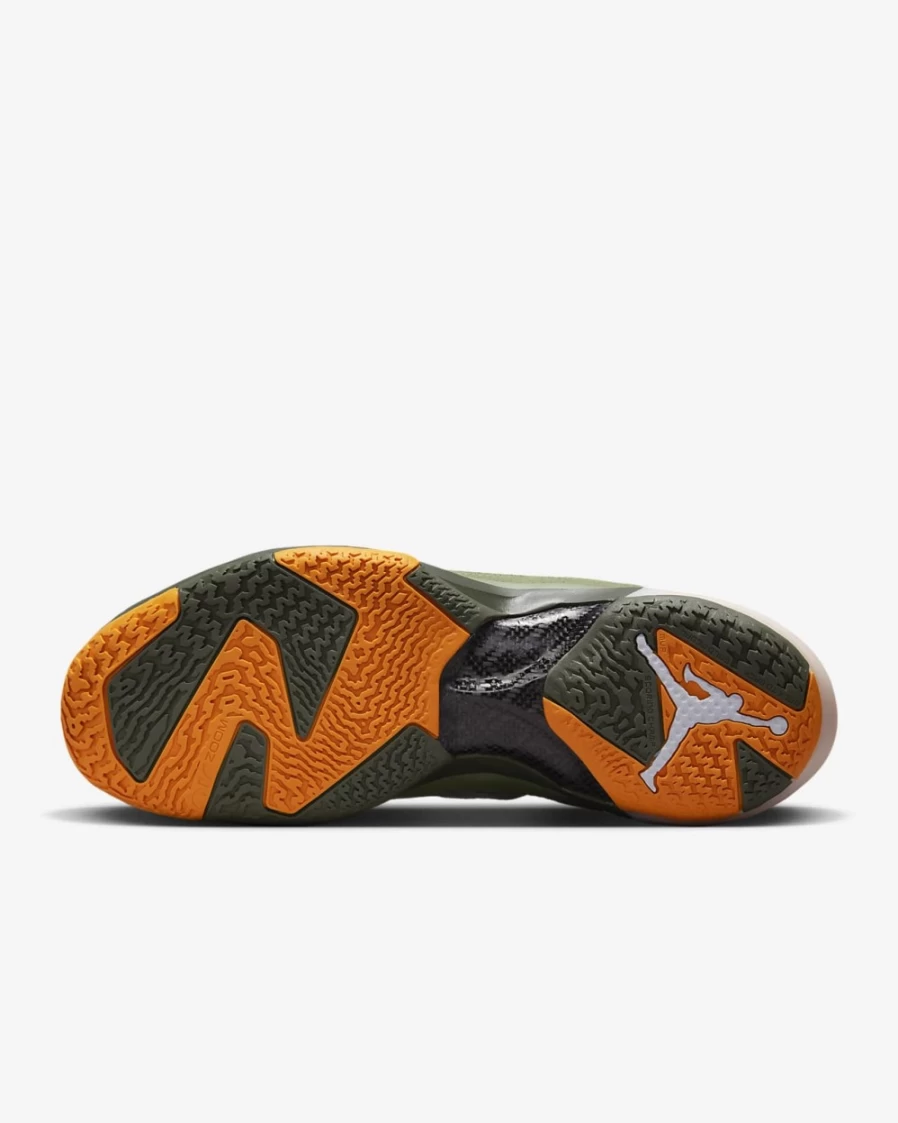 Nike Air Jordan XXXVII SP Basketball Shoes for Men & Women - Oil Green, Orange Horizon, Twilight Marsh, Black