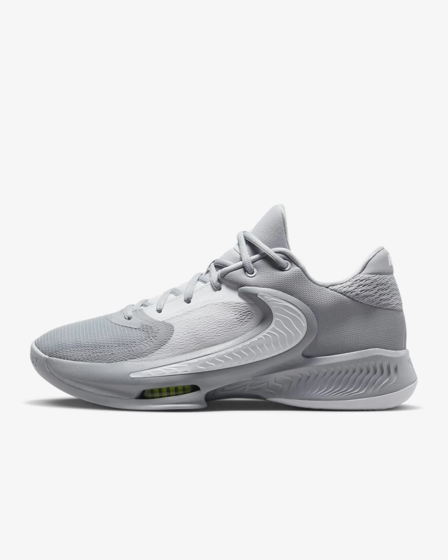 Nike Zoom Freak 4 Team Basketball Shoes for Men & Women - Wolf Grey/Wolf Grey/White