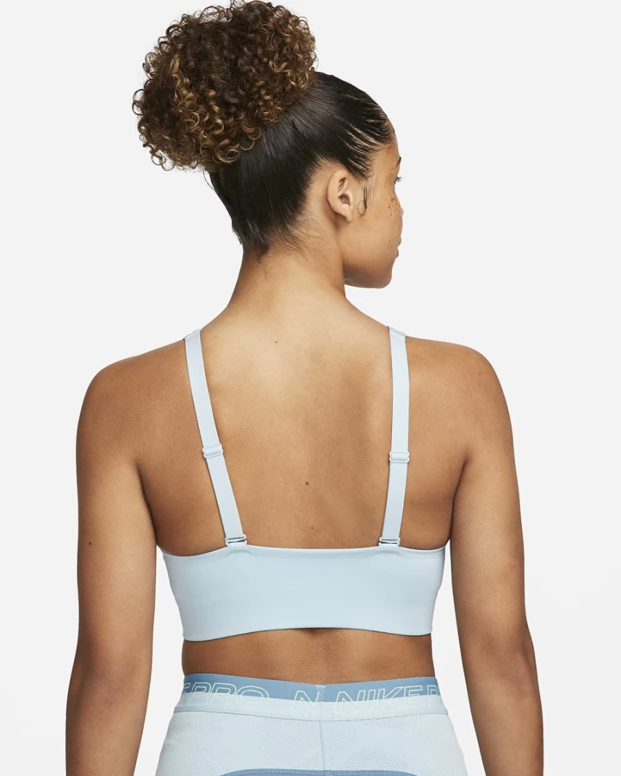 Nike Indy Plunge Cutout Women's Medium-Support Sports Bra - Ocean Bliss/Noise Aqua - Padded Workout Top for Active Women