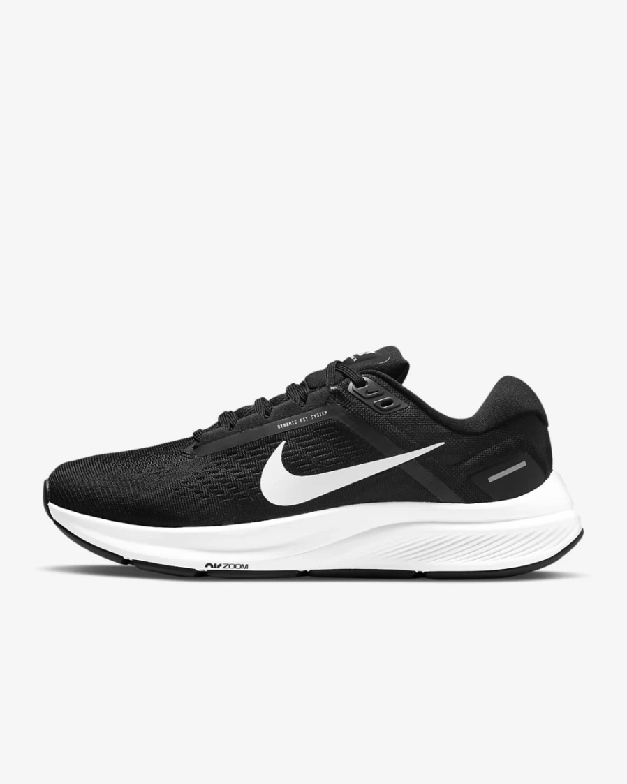 Nike Structure 24 Women's Road Running Shoes - Black/White | Lightweight Support for Women Runners