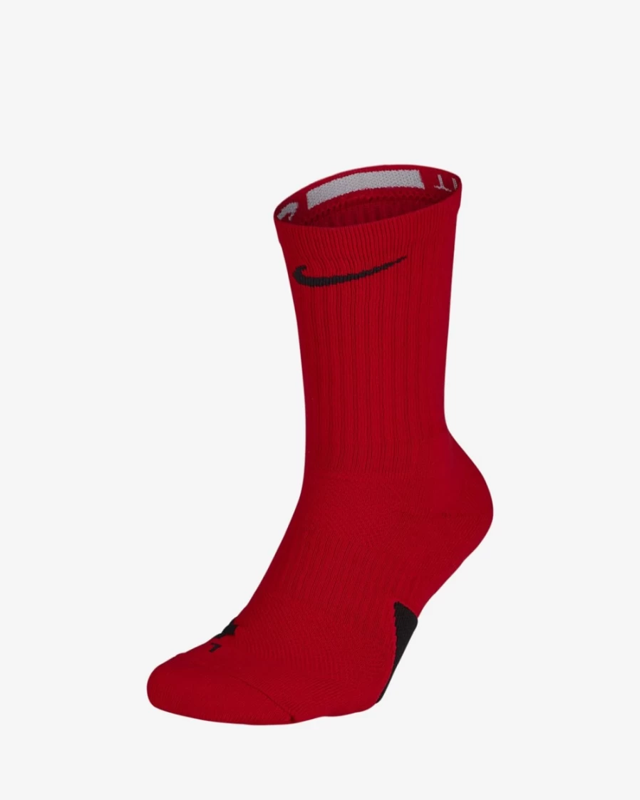 Nike Elite Crew Basketball Socks for Men & Women - University Red/Black High-Performance Athletic Socks