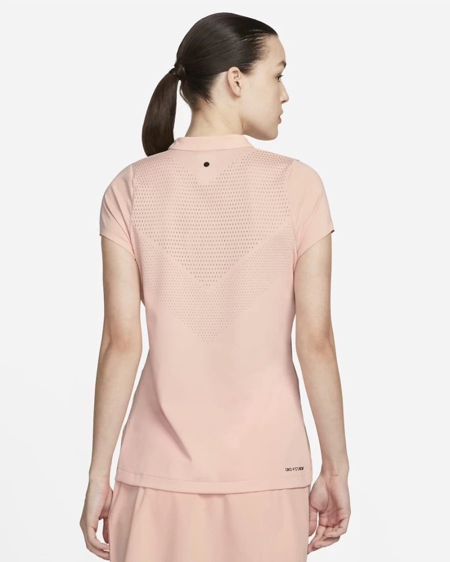 Nike Dri-FIT ADV Ace Women's Golf Polo Shirt in Arctic Orange/White - Moisture-Wicking Performance Top