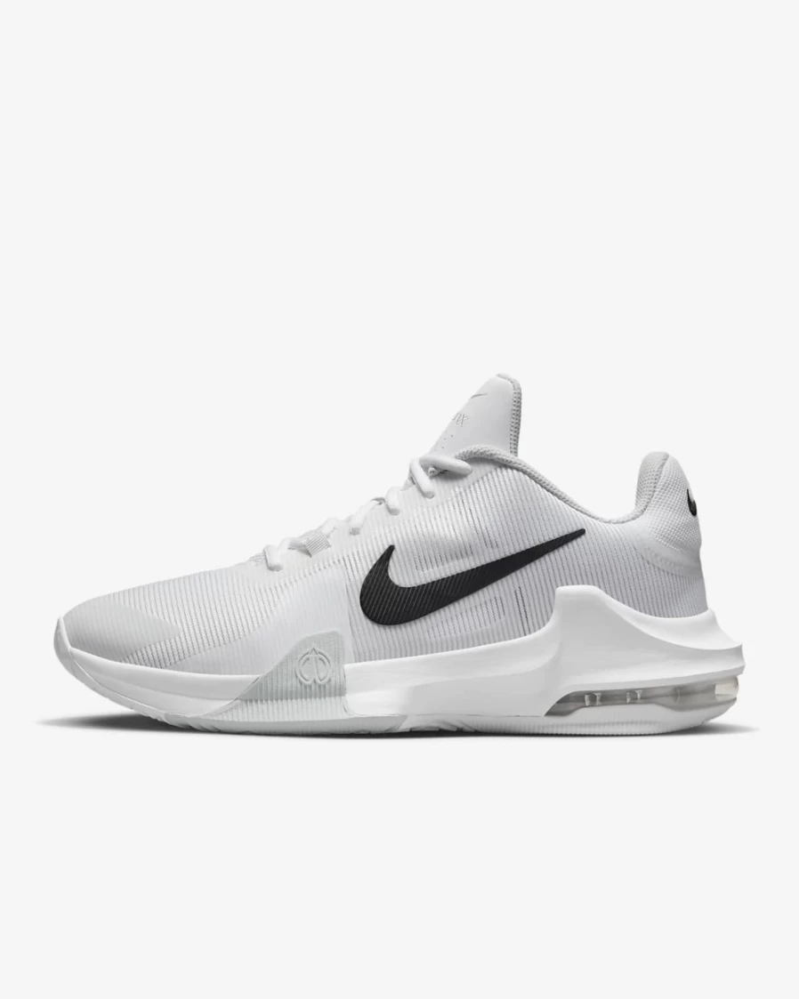 Nike Air Max Impact 4 Basketball Shoes for Men & Women - White, Pure Platinum, Black
