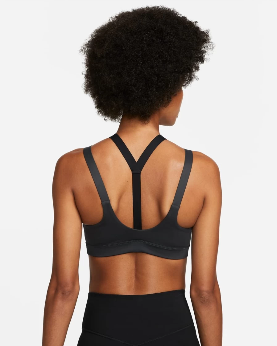 Nike Indy Women's Dark Smoke Grey Light-Support Padded Strappy Cutout Sports Bra